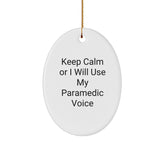 Funny Rescue Worker Gifts for Men - Christmas Unique Rescue Worker Oval Ornament from Friends - Image 1